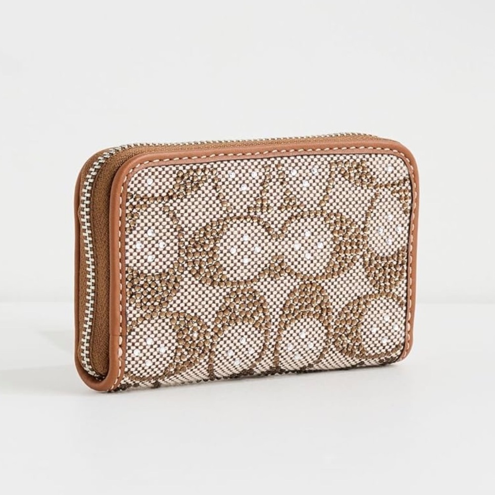 New Coach Essential Small Card Wallet Crystal Signature Jacquard - Picture 3 of 10